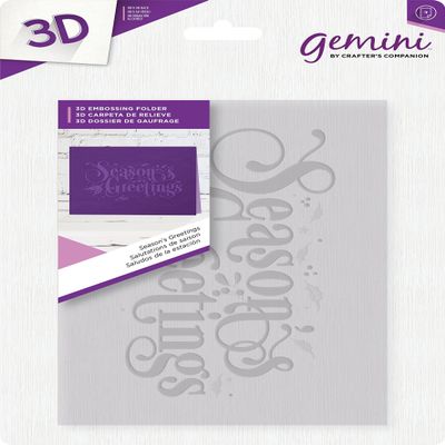 Gemini Season's Greetings 3D Embossing Folder, 5 x 7 in.