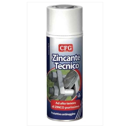 Tecnico CFG Zinc Spray, 400 ml, High Viscosity, Professional Rust Protection