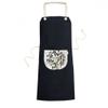 DIYthinker A to Z Alphabet Quote Art Cooking Apron with Pockets, 70 x 67 cm, Black view 1
