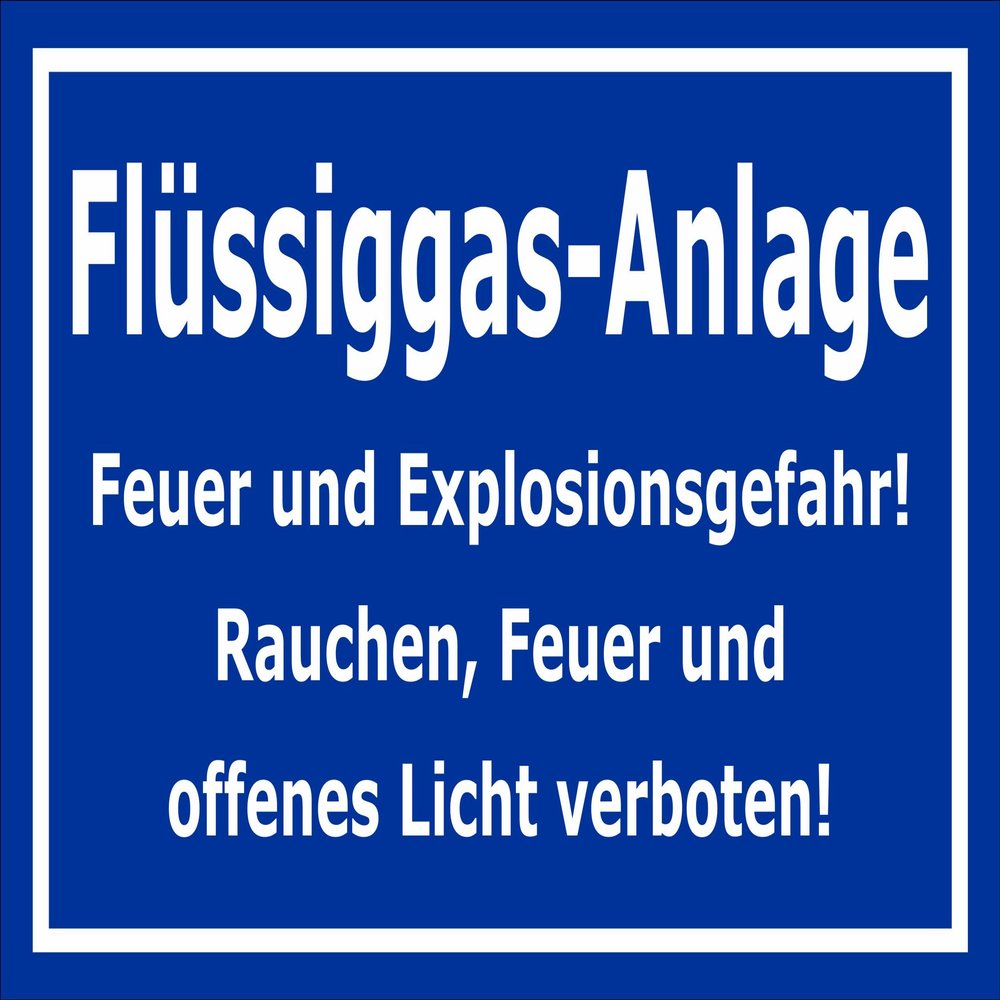 Melis-Folienwerkstatt Sign: LPG Installation – Fire and Explosion Hazard, 60 x 40 cm, 3 mm Rigid Foam