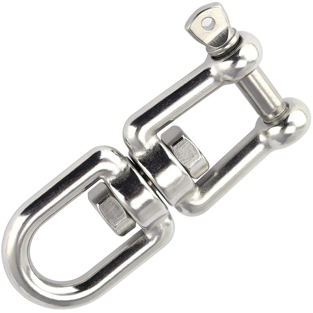 OPIOL QUALITY 5 mm A4/V4A Stainless Steel Eye-Fork Swivels, 10-Pack