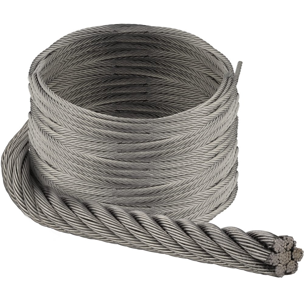 OPIOL QUALITY 6.0 mm 7x19 Soft A4 Stainless Steel Wire Rope, 30 m