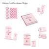 Logbuch-Verlag 25 Small White Paper Bags with Pink Fish Stickers, 13 x 18 cm view 2