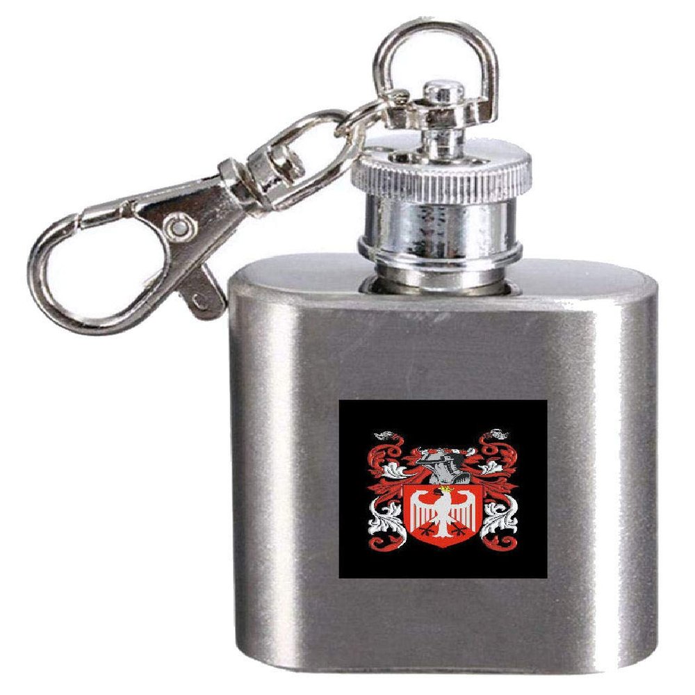 Hip Flask with Name Crest, 28 ml