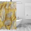 Mnsruu Golden Feather Shower Curtain with Hooks, 72 x 72 Inches view 2