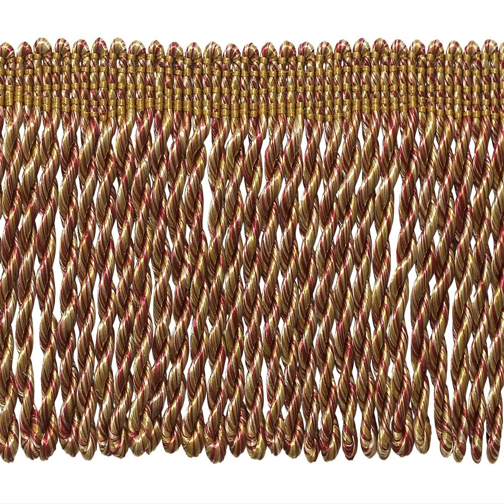 DecoPro 9-Meter Value Pack Burgundy/Wine Gold 6.35 cm Stainless Steel Wire Fringe Trim, Style #EF25, Color: 8539 (30 ft)