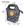 yibaihe Insulated Lunch Bag with Baroque Sun Face Pattern view 3