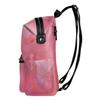 MONTOJ Watercolor Leather Travel Backpack, Unisex Campus Daypack for Girls view 3