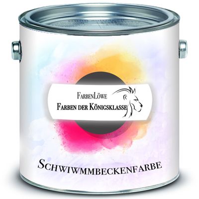 FARBENLWE Advanced Swimming Pool Paint, Waterproof Concrete Coating, Blue, White, Green or Custom RAL Color (20 L)