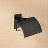Toilet Paper Holder with Matte Black Cover, 12.5 x 5.5 x 11.5 cm view 2