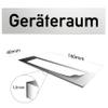 Trschilder24 Aluminum Door Sign “Equipment Room” 160 x 40 x 1.5 mm, Self-Adhesive view 2