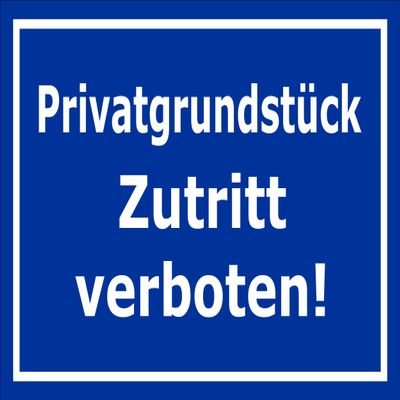 Melis-Folienwerkstatt Private Property Sign – No Entry, 15 x 10 cm, Sticker, Multiple Sizes/Materials