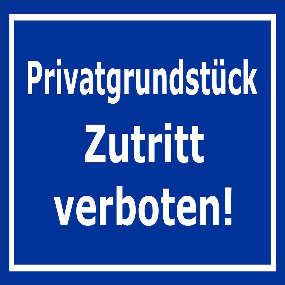 Melis-Folienwerkstatt Private Property Sign – No Entry, 15 x 10 cm, Sticker, Multiple Sizes/Materials