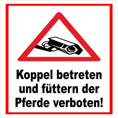 No Entering or Feeding Horses Sign, 15 x 10 cm, Sticker, Multiple Sizes/Materials