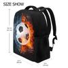 LIANCHENYI Soccer Ball On Fire Water Custom Casual Backpack School Bag Travel Daypack view 4