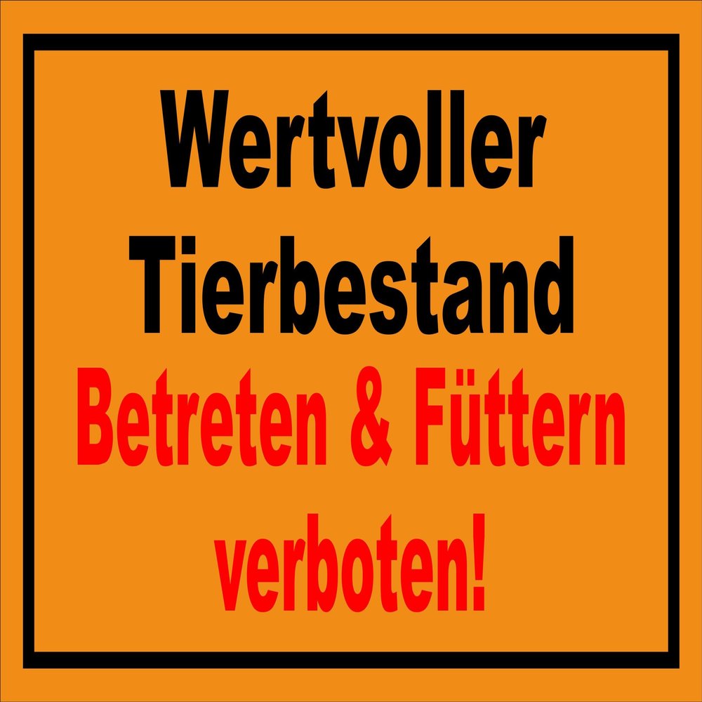Valuable Livestock Sign, 15 x 10 cm, 3 mm Rigid Foam, Multiple Sizes/Materials
