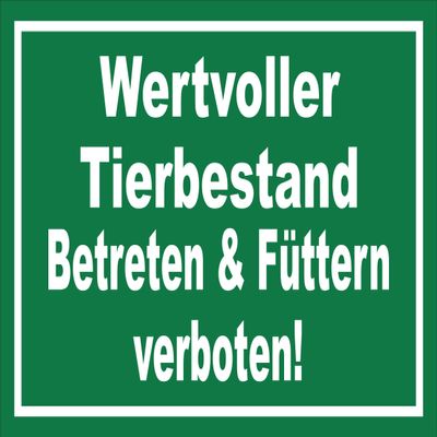 Valuable Livestock Sign, 45 × 30 cm, 3 mm Rigid Foam