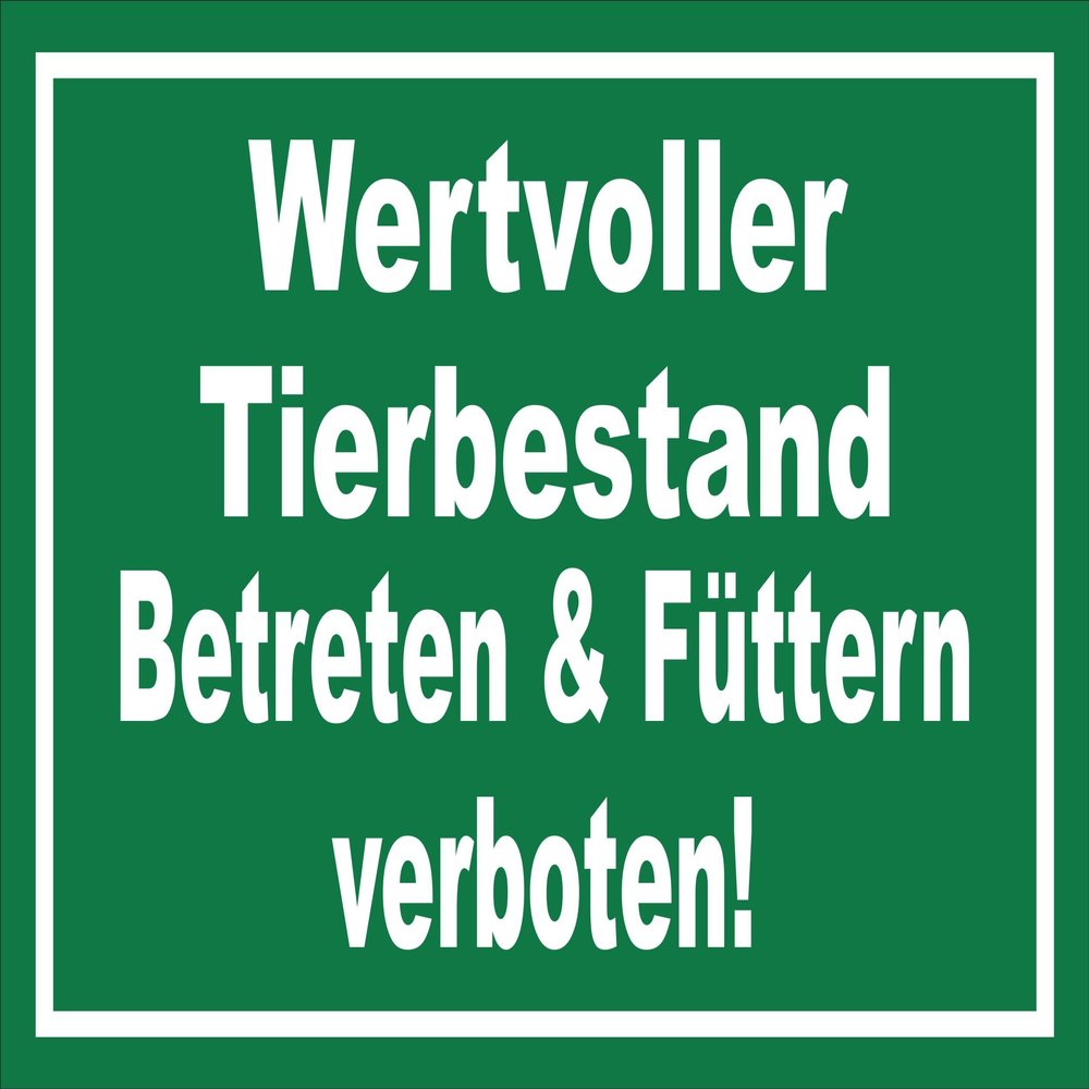 Valuable Livestock Sign, 45 × 30 cm, 3 mm Rigid Foam
