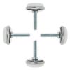 Sourcingmap Screw-On Furniture Glides, M6 x 25 x 30 mm, Adjustable Leveling Feet, 4-Pack view 1