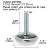 Sourcingmap Screw-On Furniture Glides, M6 x 25 x 30 mm, Adjustable Leveling Feet, 4-Pack view 2