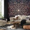 decomonkey Mandala Photo Wallpaper, 350 x 256 cm, XL, Blue Oriental Ornament Pattern view 3