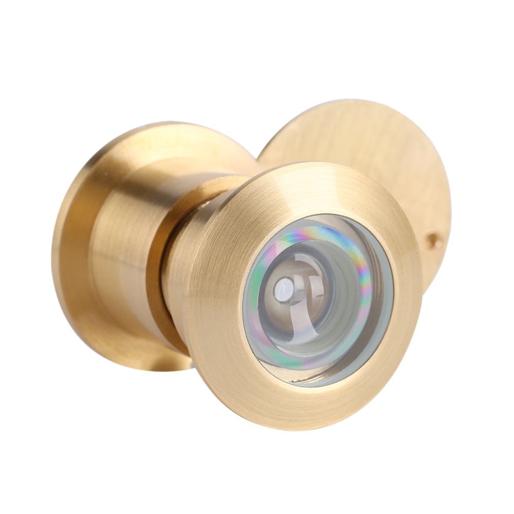 28 mm Wide-Angle Door Viewer, Zinc Alloy, Gold-Colored