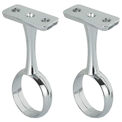 25 mm Chrome-Plated Wardrobe Rod Center Support Bracket