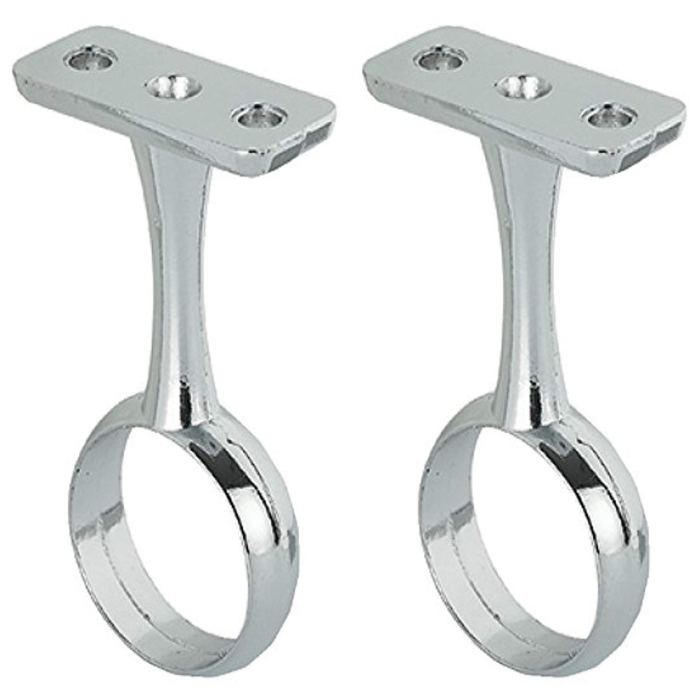 25 mm Chrome-Plated Wardrobe Rod Center Support Bracket