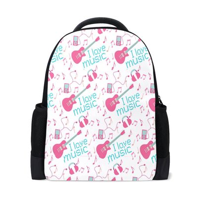 Lianchenyi Pink Backpack with Guitar Design