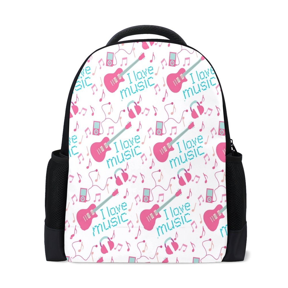 Lianchenyi Pink Backpack with Guitar Design