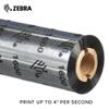 Zebra Standard Wax Ribbon, 110 mm x 74 m, 1.3 cm Core, 6 Rolls view 3