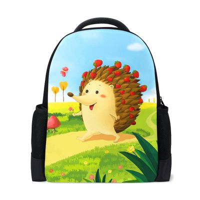 LIANCHENYI Cute Hedgehog Backpack, School Bag, Travel Backpack