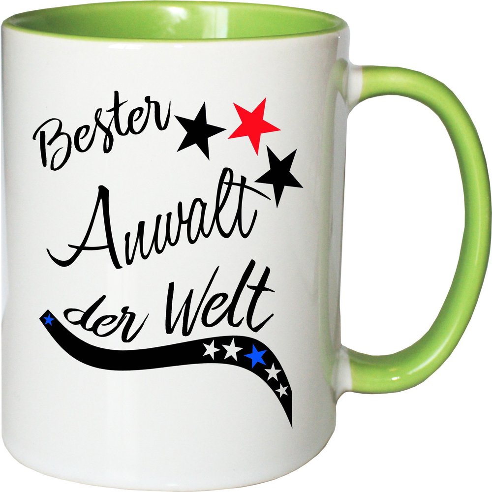 Mister Merchandise Mug “Best Lawyer in the World,” White-Green