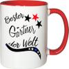 Mister Merchandise Best Gardener in the World Mug, White/Red view 1