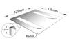 Türschilder24 XXL Sign - Door Sign (B) 125 x 125 mm, Terrace, 1.5 mm Solid Aluminum, 100% Made in Germany view 2
