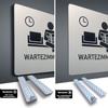 Türschilder24 XXL Sign - Door Sign (B) 125 x 125 mm, Terrace, 1.5 mm Solid Aluminum, 100% Made in Germany view 3