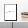 Wunderpixel Set of 3: Love, Smile, Happiness Fine Art Prints on Hahnemühle Paper, A4, Unframed, Black and White view 3