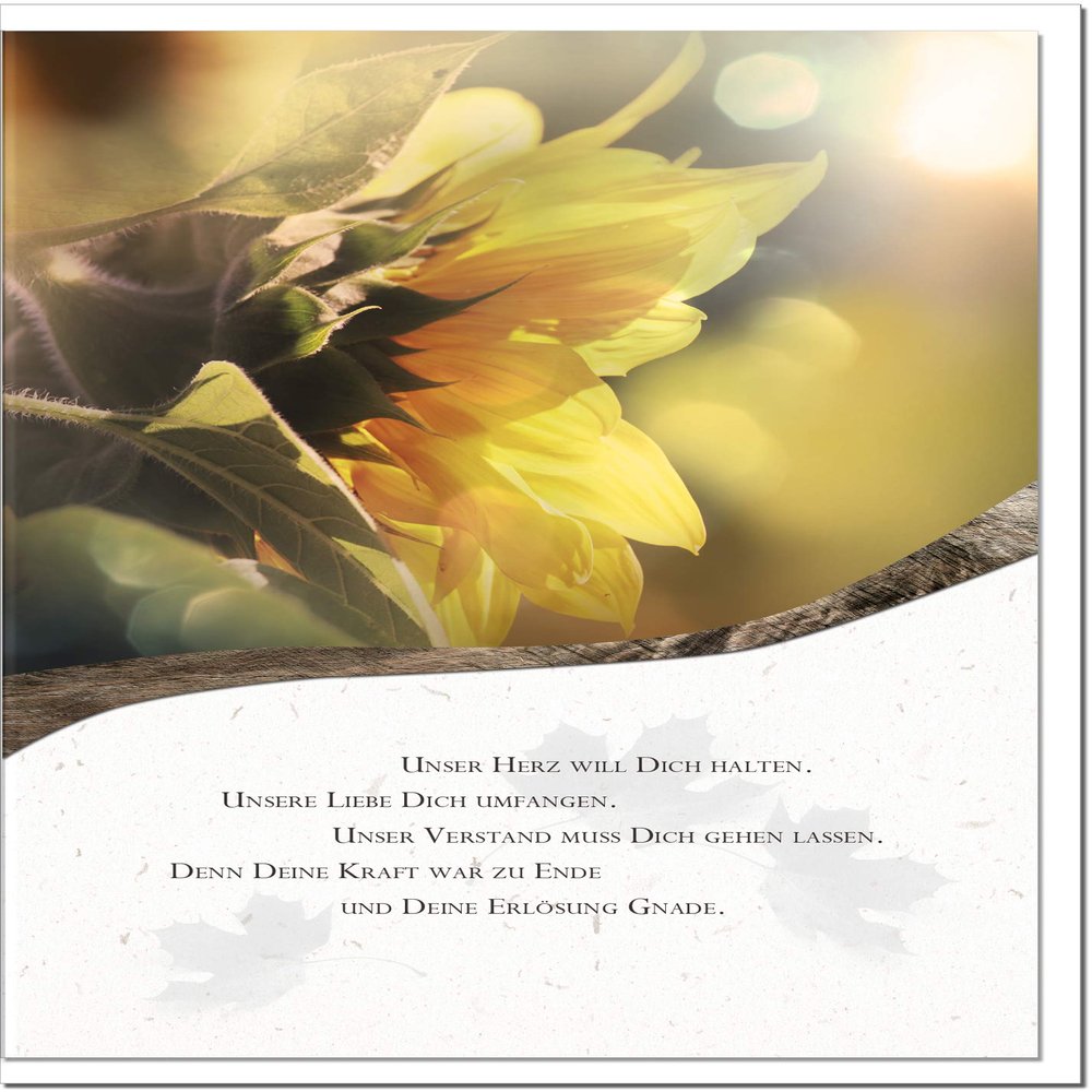 metALUm Sympathy Card REDEMPTION | Sunflower 3300018