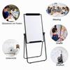 DOEWORKS Flipchart Stand Whiteboard 90 x 60 cm, Double-Sided Magnetic, Height-Adjustable and Foldable, Black view 3