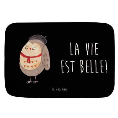 Mr. & Mrs. Panda Owl France Bath Mat – “La vie est belle”