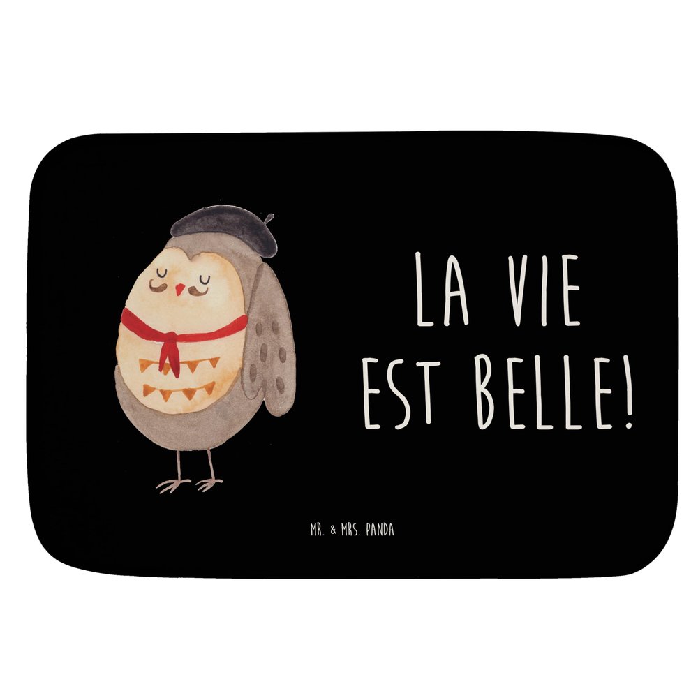 Mr. & Mrs. Panda Owl France Bath Mat – “La vie est belle”