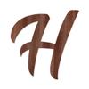 Btic GmbH BHeart Wood Veneer Letter – Dark 0.6 mm – 15 cm Uppercase H view 1