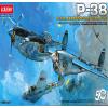 Academy #12282 P-38 Lightning Plastic Model Kit, 1:48 Scale view 1