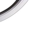 Arched uPVC Window, Clear Double Glazing, 1400 x 700 mm, White/Golden Oak view 2