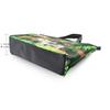 Large Jungle Animals Shoulder Tote Bag with Zipper, Elephant and Giraffe, Multicolor view 3