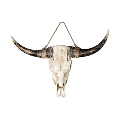 Casablanca Wall Art "Buffalo" - Poly - White and Brown - 24 x 38 cm