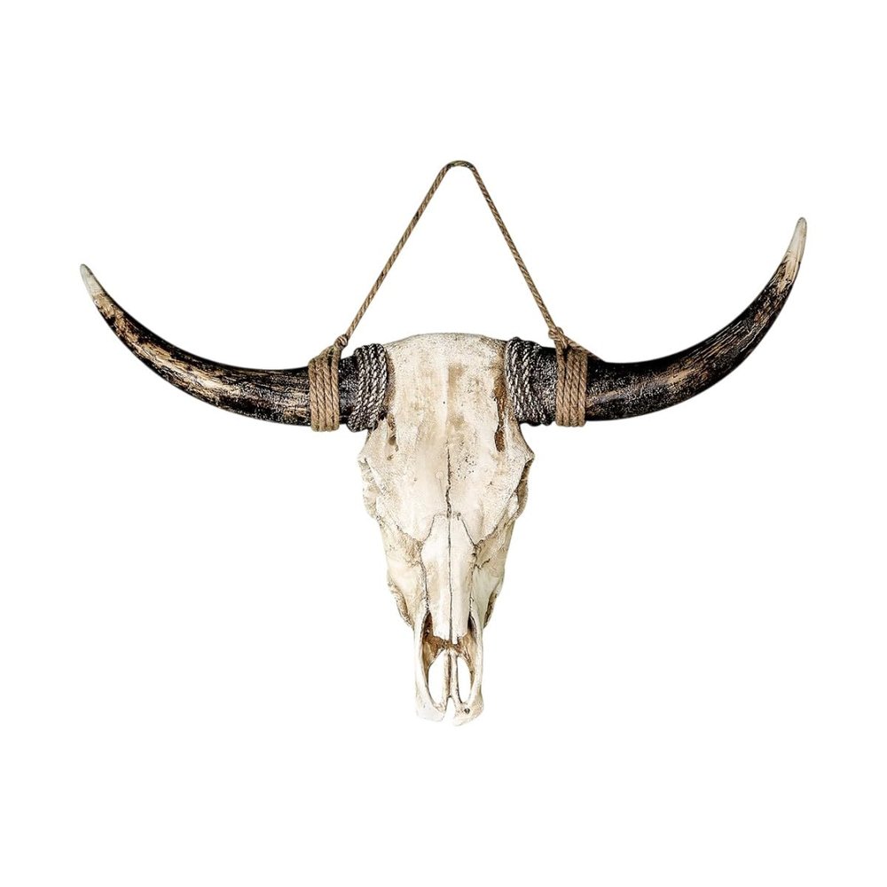 Casablanca Wall Art "Buffalo" - Poly - White and Brown - 24 x 38 cm