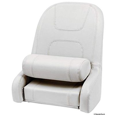 Osculati Upholstered Seat with H51 Flip-Up, RAL 9010