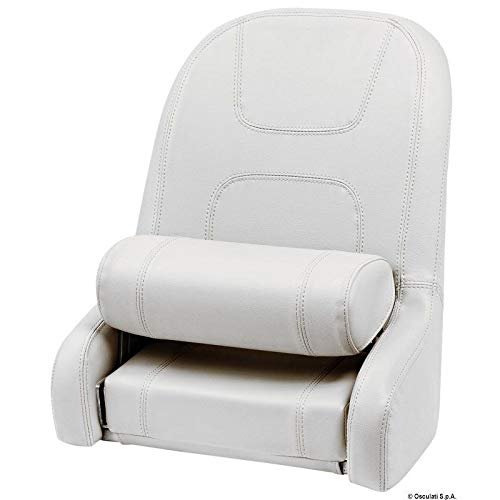 Osculati Upholstered Seat with H51 Flip-Up, RAL 9010