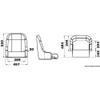 Osculati Upholstered Seat with H51 Flip-Up, RAL 9010 view 4